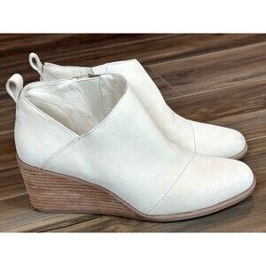 TOMS Marta Wedge Heel - Beige Suede Size 10